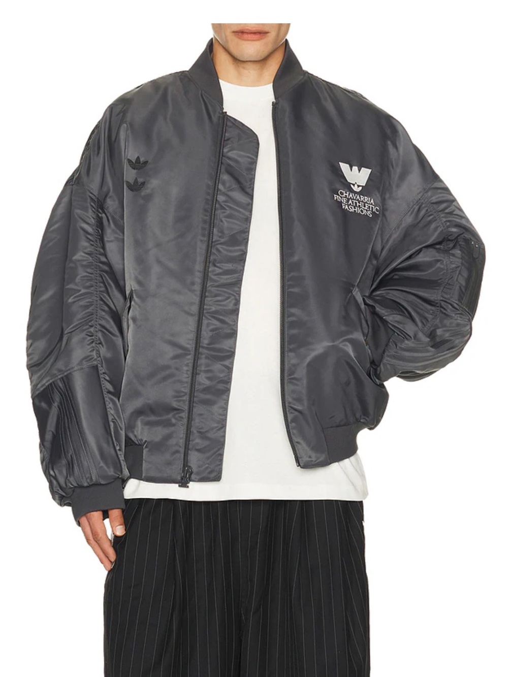 Adidas x Willy Chavarria Bomber Jacket in Gray